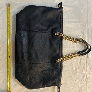 Tory Burch Chain Leather Black Tote